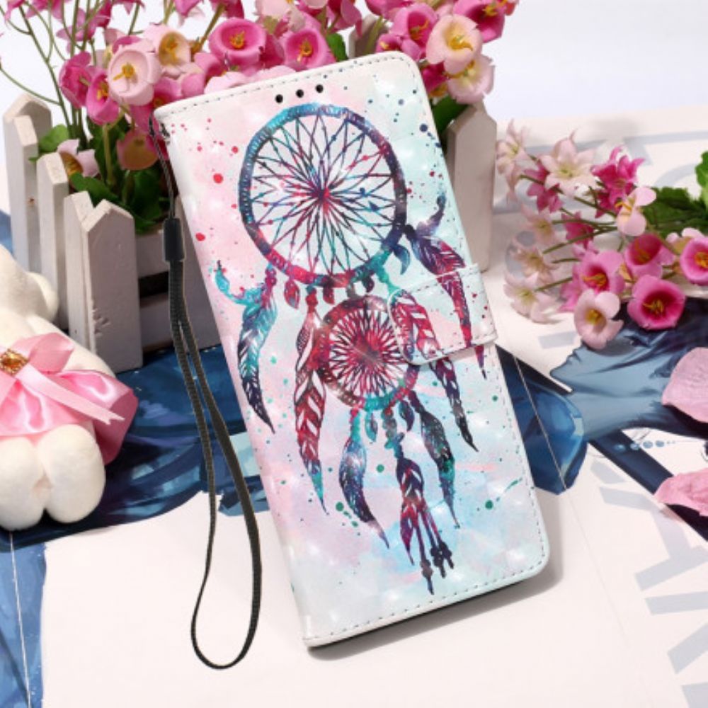 Leren Hoesje voor Samsung Galaxy A22 5G Aquarel Dromenvanger