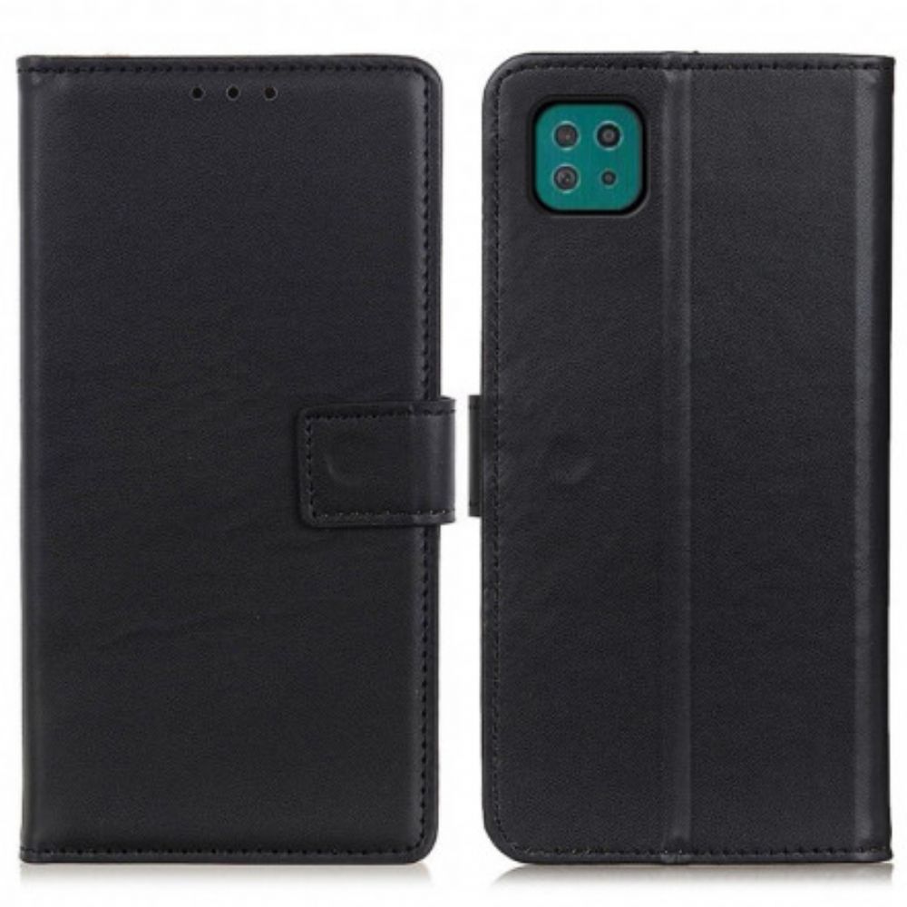 Leren Hoesje voor Samsung Galaxy A22 5G Eenvoudig Kunstleer