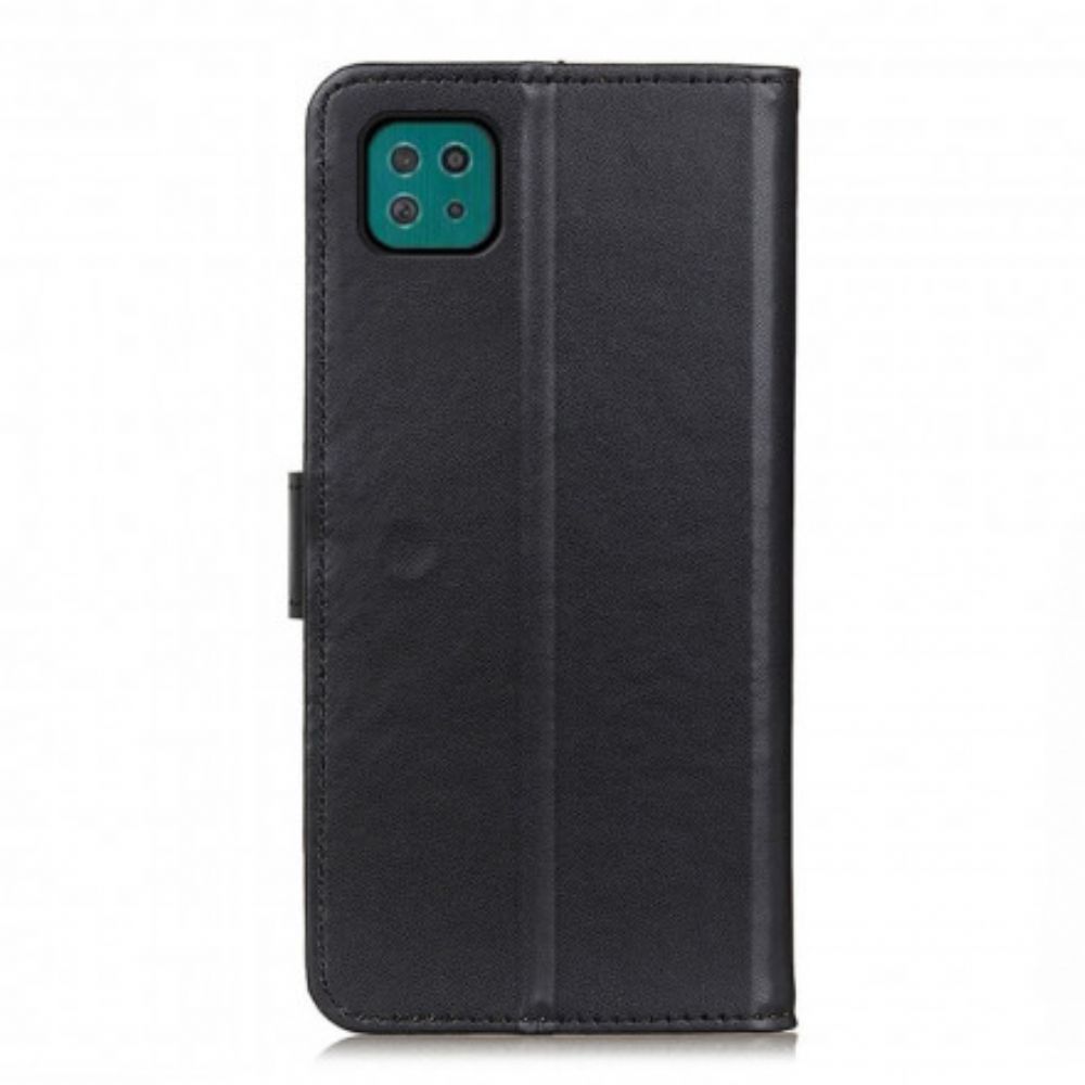 Leren Hoesje voor Samsung Galaxy A22 5G Eenvoudig Kunstleer