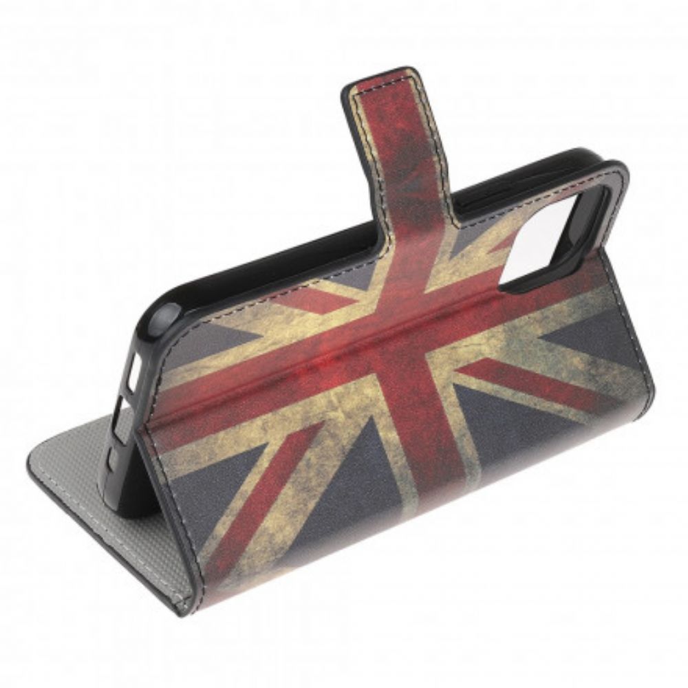 Leren Hoesje voor Samsung Galaxy A22 5G Engeland Vlag