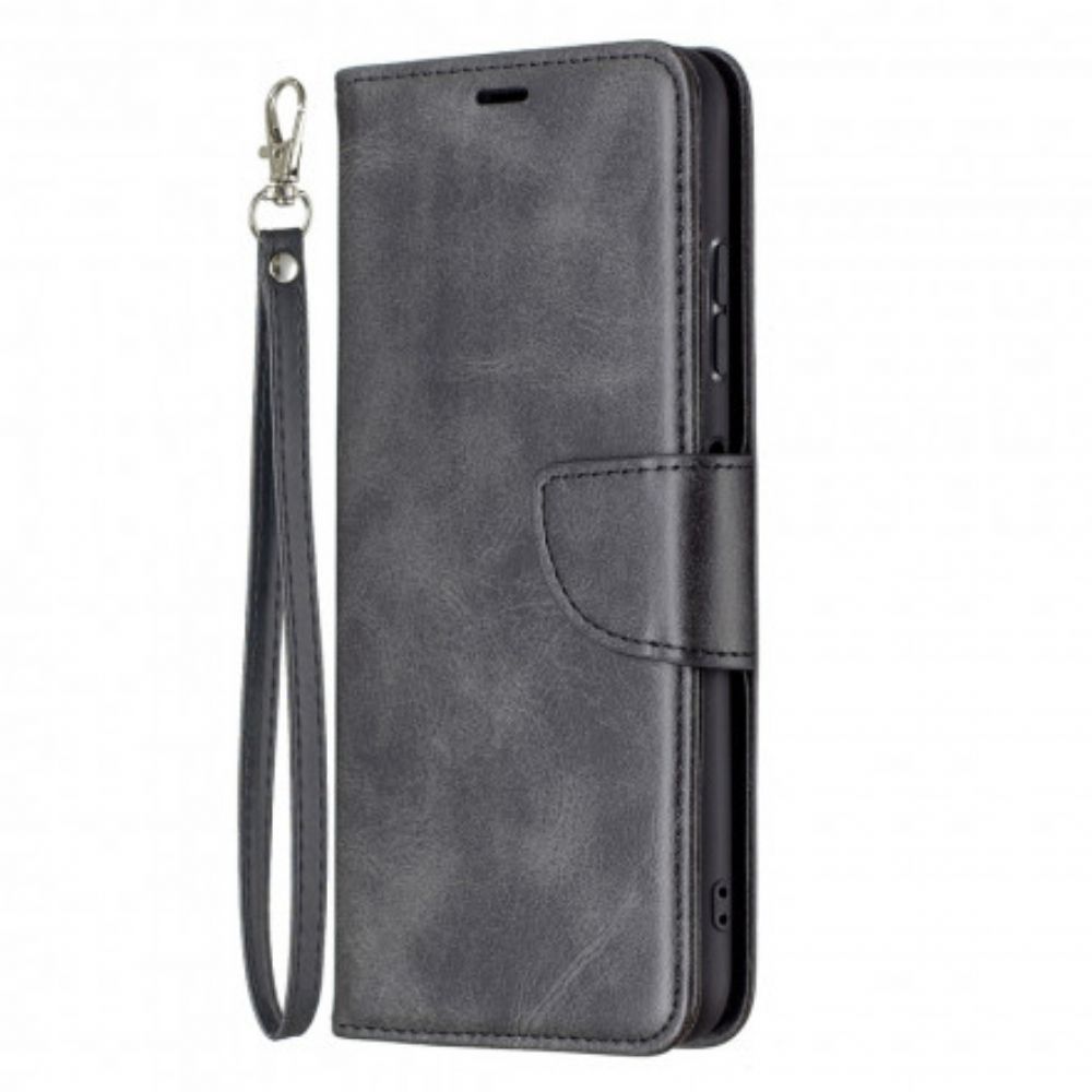 Leren Hoesje voor Samsung Galaxy A22 5G Folio-hoesje Gladde Schuine Klep