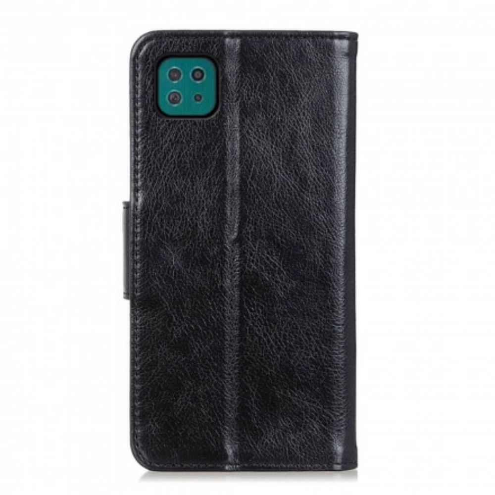 Leren Hoesje voor Samsung Galaxy A22 5G Gesplitst Nappaleer