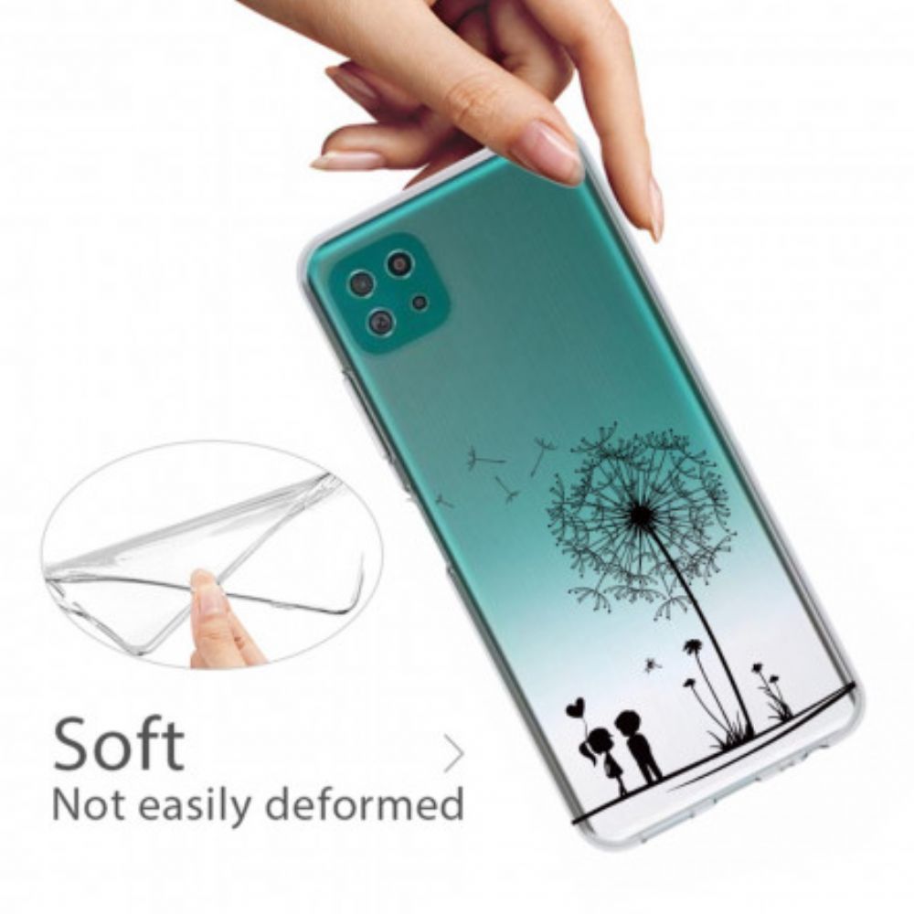 Telefoonhoesje voor Samsung Galaxy A22 5G Paardebloem Liefde