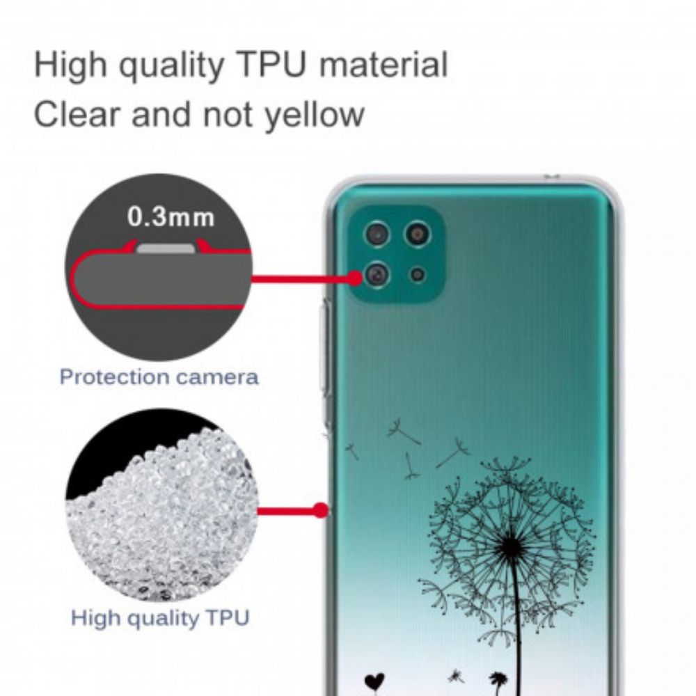 Telefoonhoesje voor Samsung Galaxy A22 5G Paardebloem Liefde