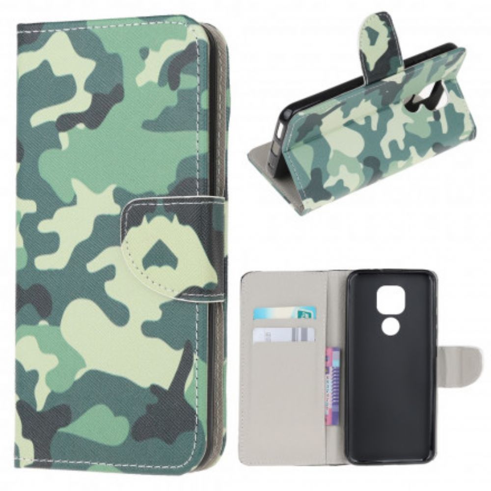 Folio-hoesje voor Moto G9 Play Militaire Camouflage