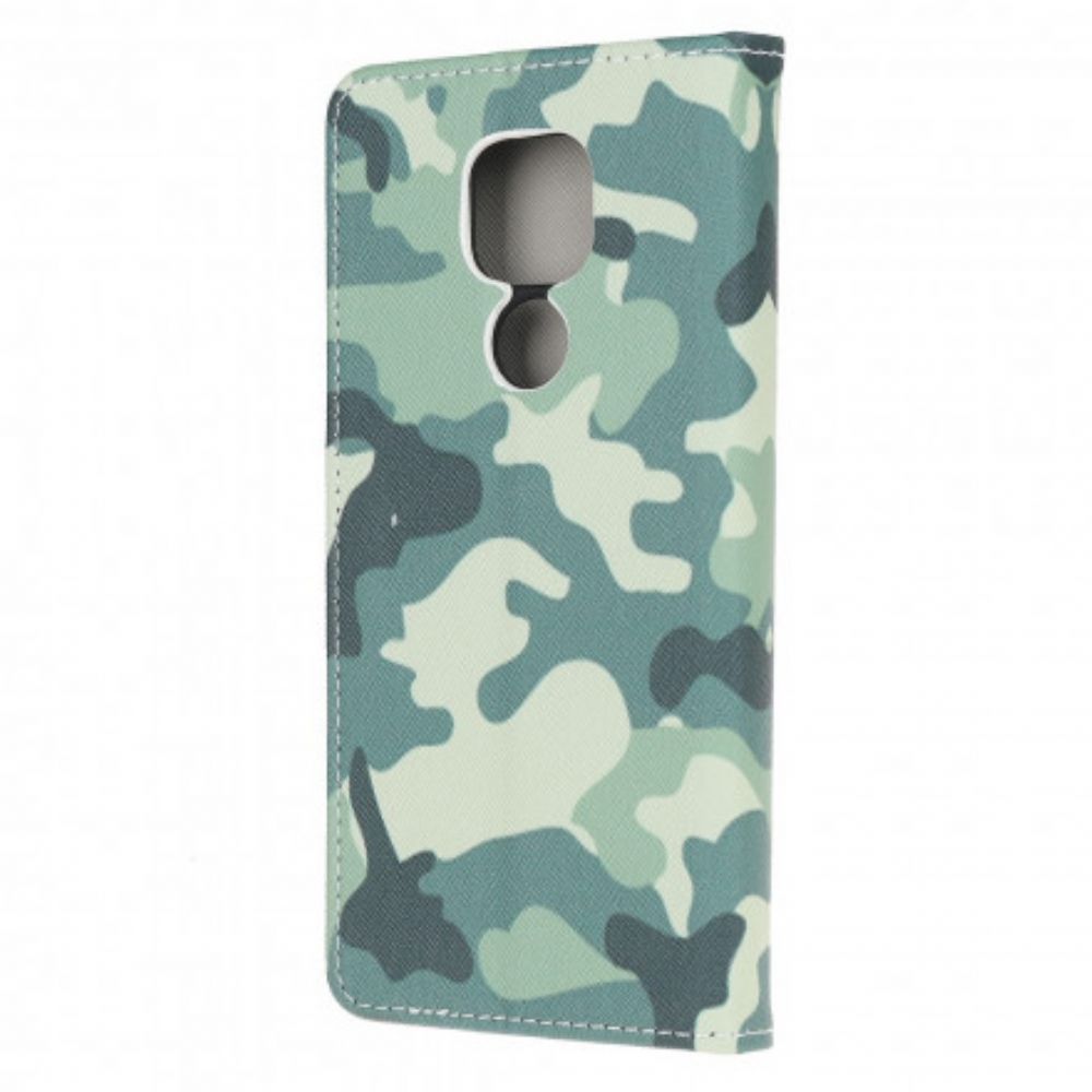 Folio-hoesje voor Moto G9 Play Militaire Camouflage