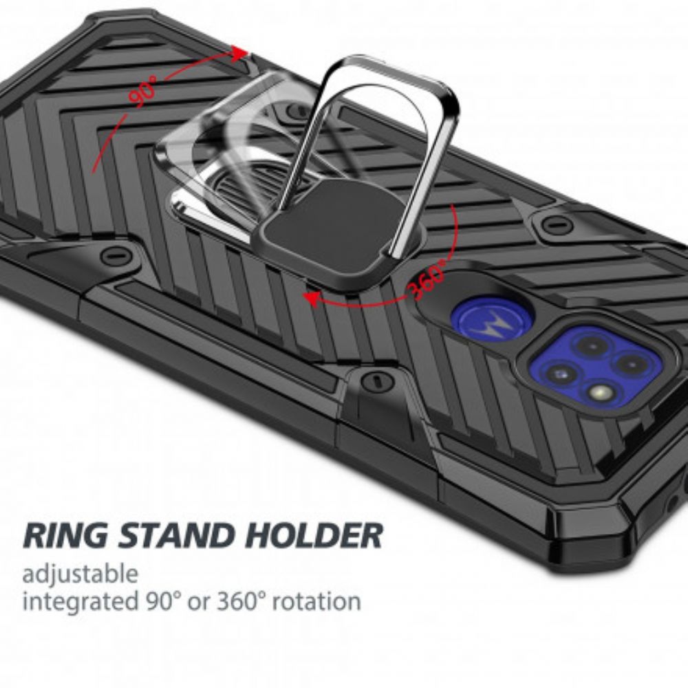 Hoesje voor Moto G9 Play Afneembare Ringsteun