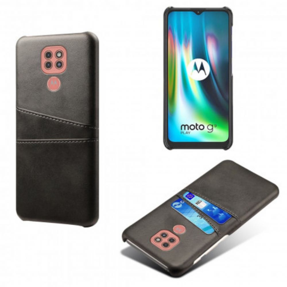 Telefoonhoesje voor Moto G9 Play Dubbele Kaarthouder Ksq