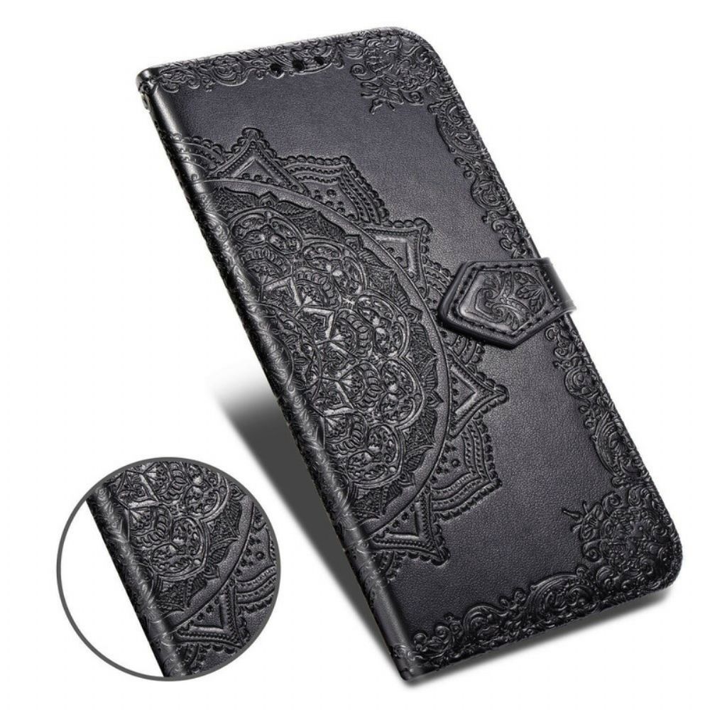 Flip Case voor OnePlus 7T Mandala Van Middelbare Leeftijd