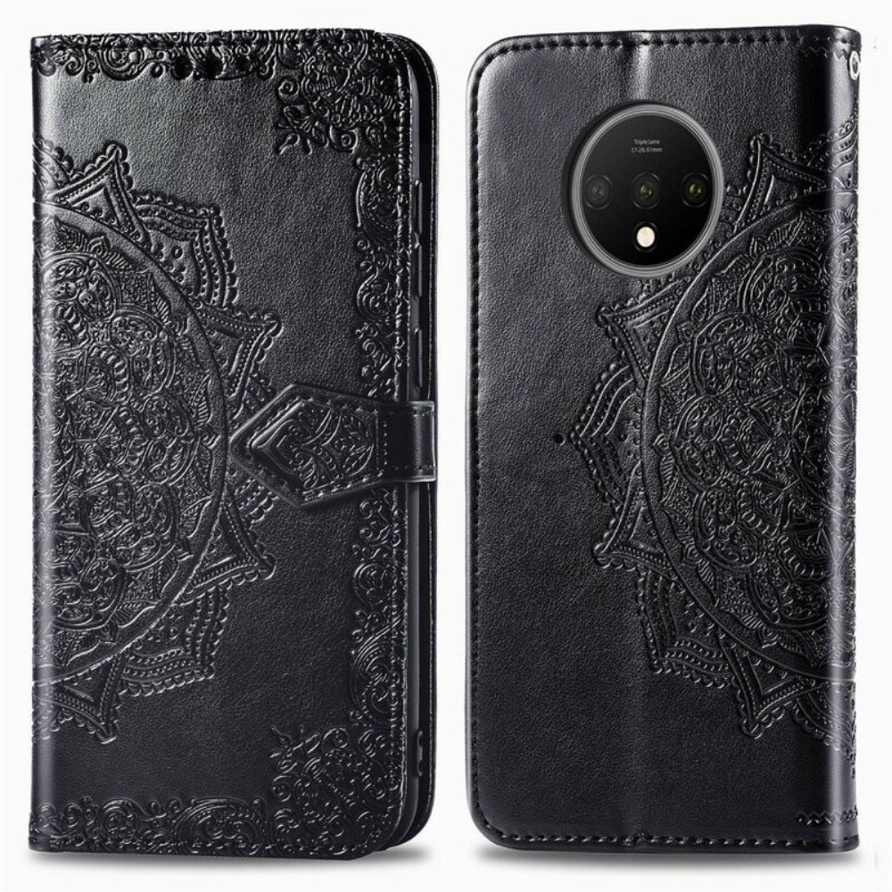 Flip Case voor OnePlus 7T Mandala Van Middelbare Leeftijd