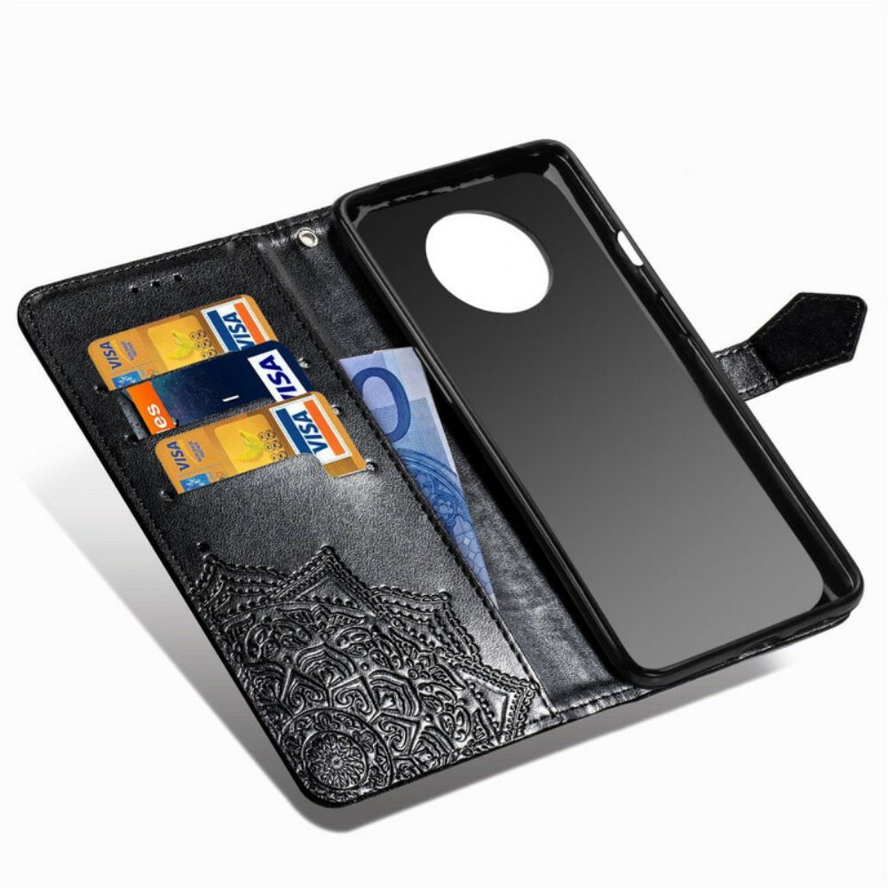 Flip Case voor OnePlus 7T Mandala Van Middelbare Leeftijd