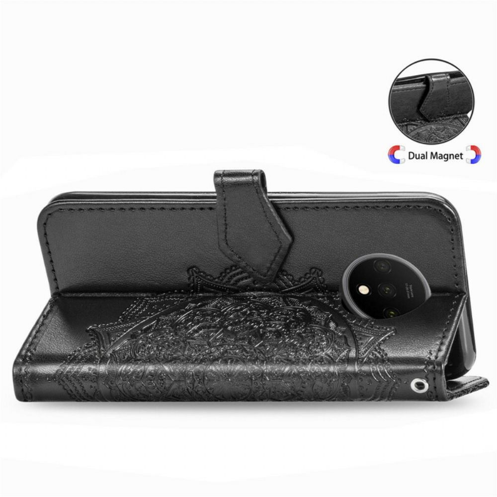 Flip Case voor OnePlus 7T Mandala Van Middelbare Leeftijd