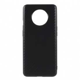 Hoesje voor OnePlus 7T Enkele Koolstofvezel