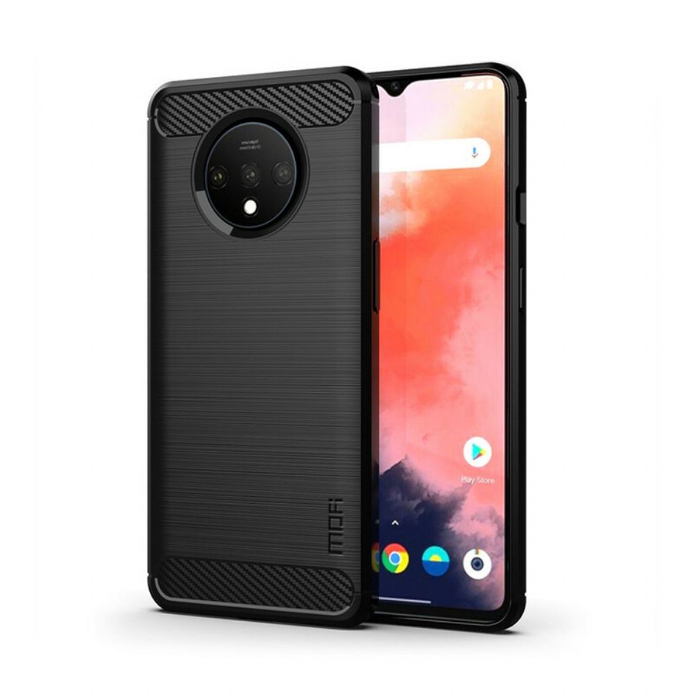 Hoesje voor OnePlus 7T Mofi Geborstelde Koolstofvezel
