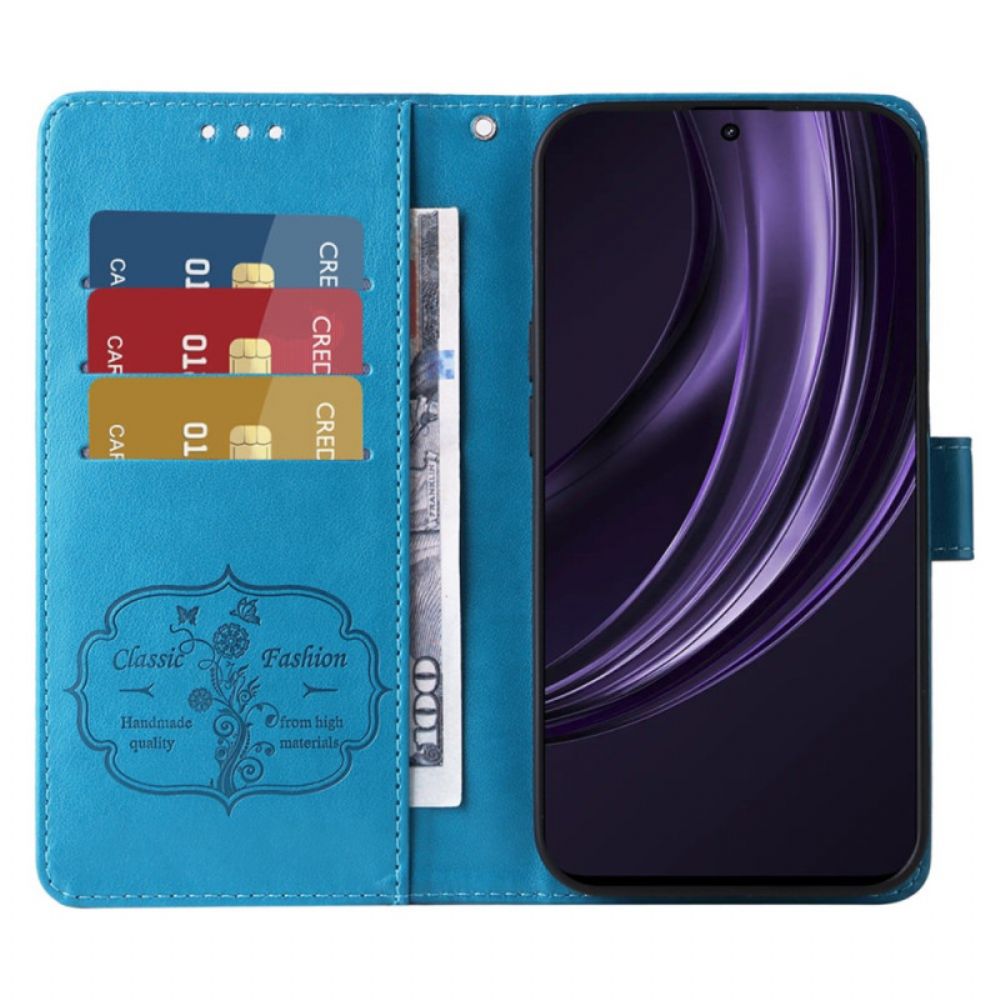 Flip Case Leren Oppo Reno 13 5g Bloemen
