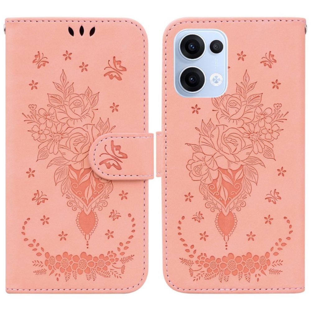 Flip Case Leren Oppo Reno 13 5g Rozen