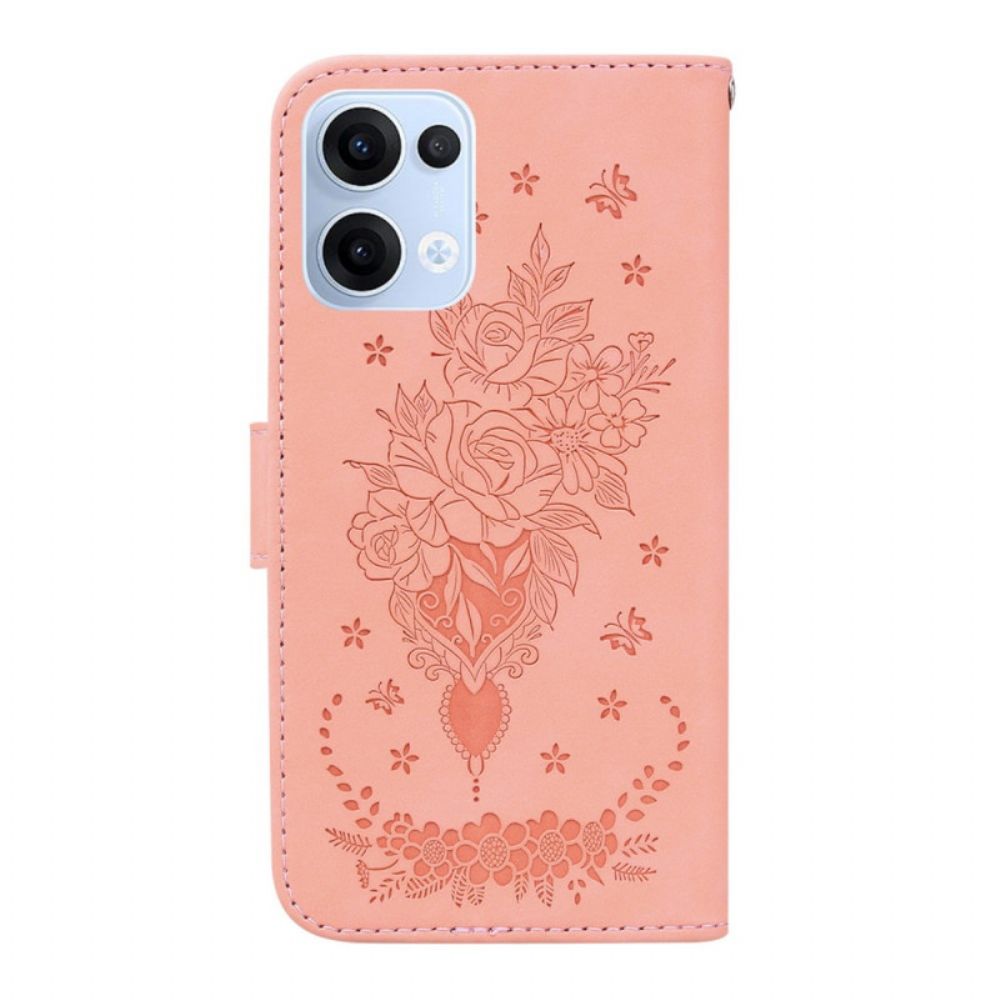 Flip Case Leren Oppo Reno 13 5g Rozen