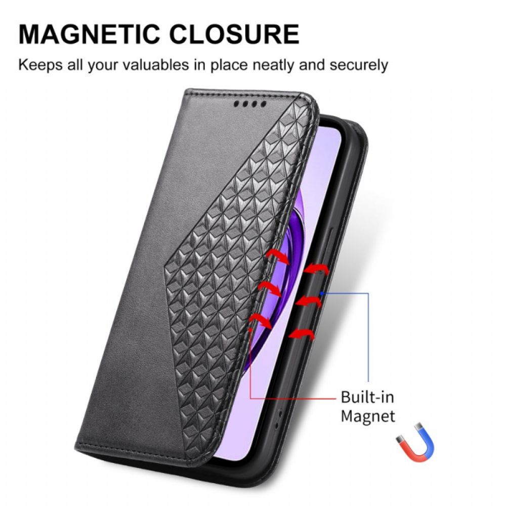 Folio-hoesje Oppo Reno 13 5g Diamantpatroon Met Bandje