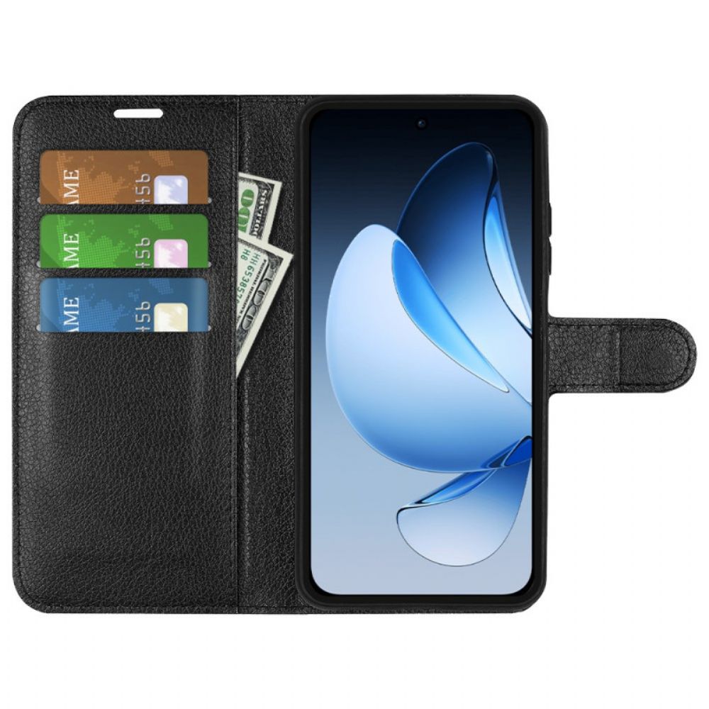 Folio-hoesje Oppo Reno 13 5g Telefoonhoesje Klassiek Lychee Kunstleer