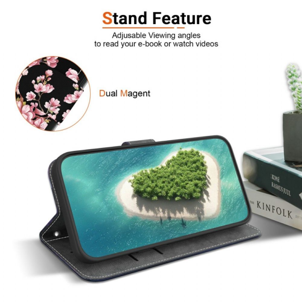 Folio-hoesje Oppo Reno 13 5g Telefoonhoesje Pruimenbloesems