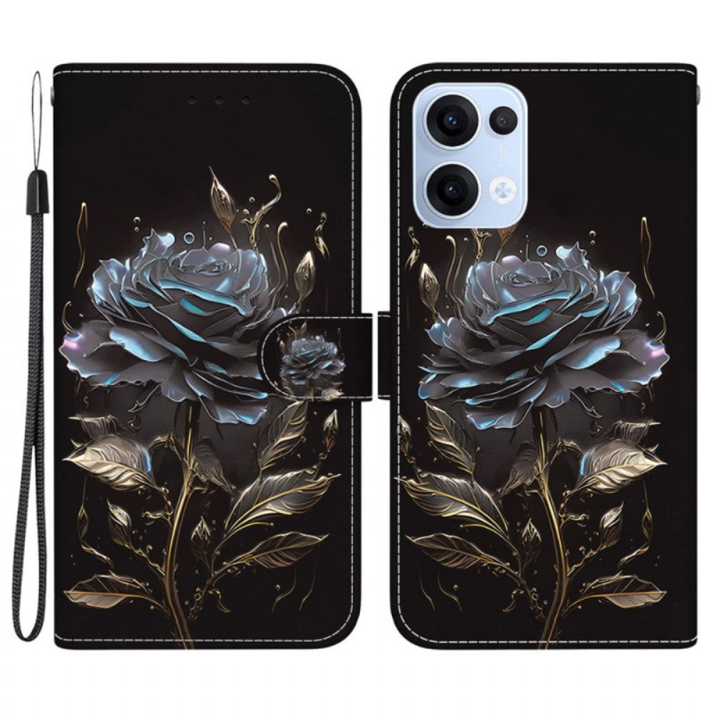 Folio-hoesje Oppo Reno 13 5g Zwarte Roos