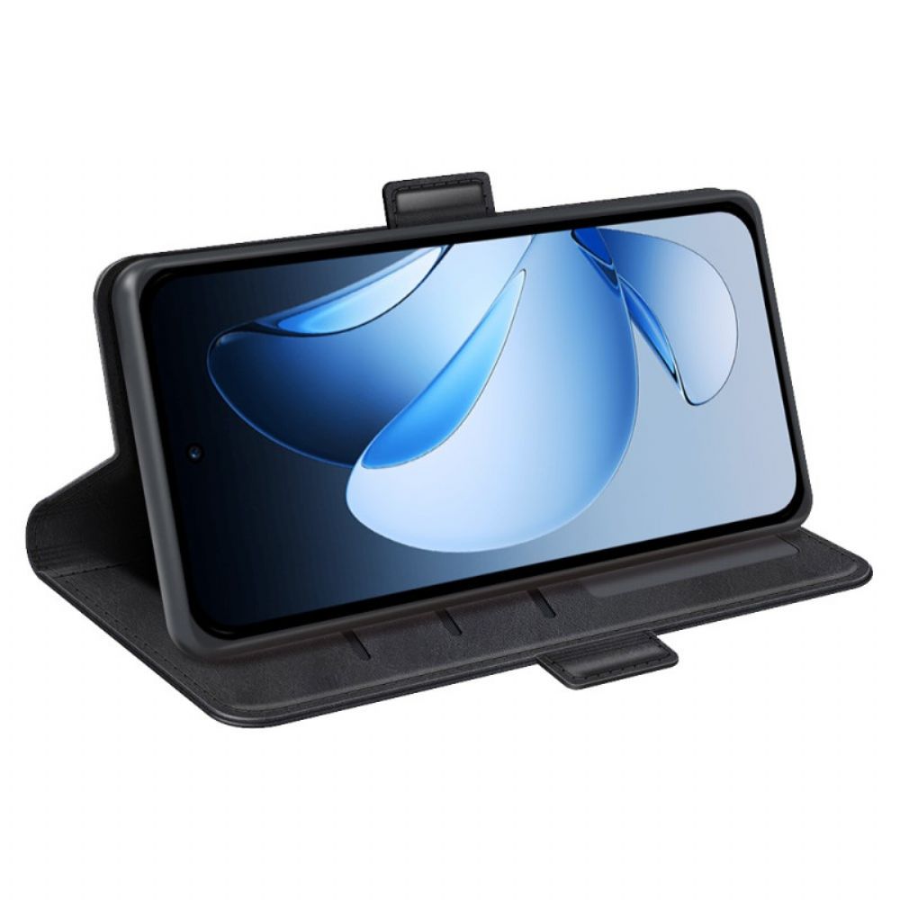 Leren Hoesje Oppo Reno 13 5g Dubbele Sluiting Bescherming Hoesje