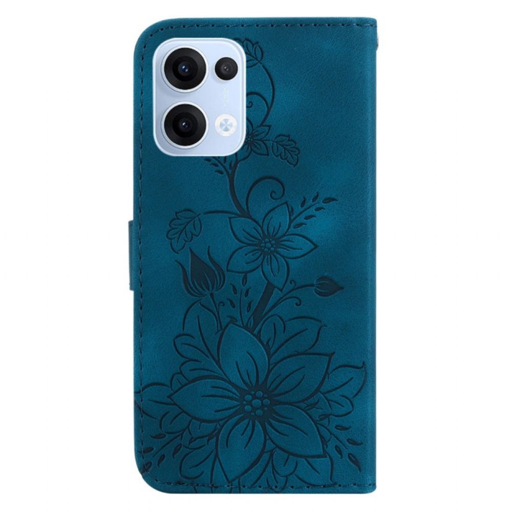 Leren Hoesje Oppo Reno 13 5g Fleur-de-lys Patroon Bescherming Hoesje