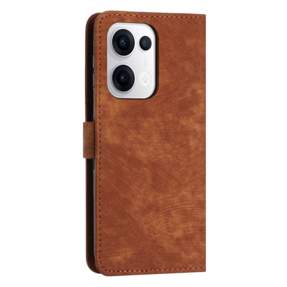 Leren Hoesje Oppo Reno 13 5g Retro Stijl Bescherming Hoesje