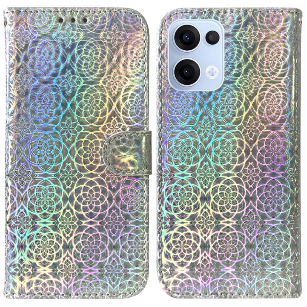 Leren Hoesje Voor Oppo Reno 13 5g Disco Stijl