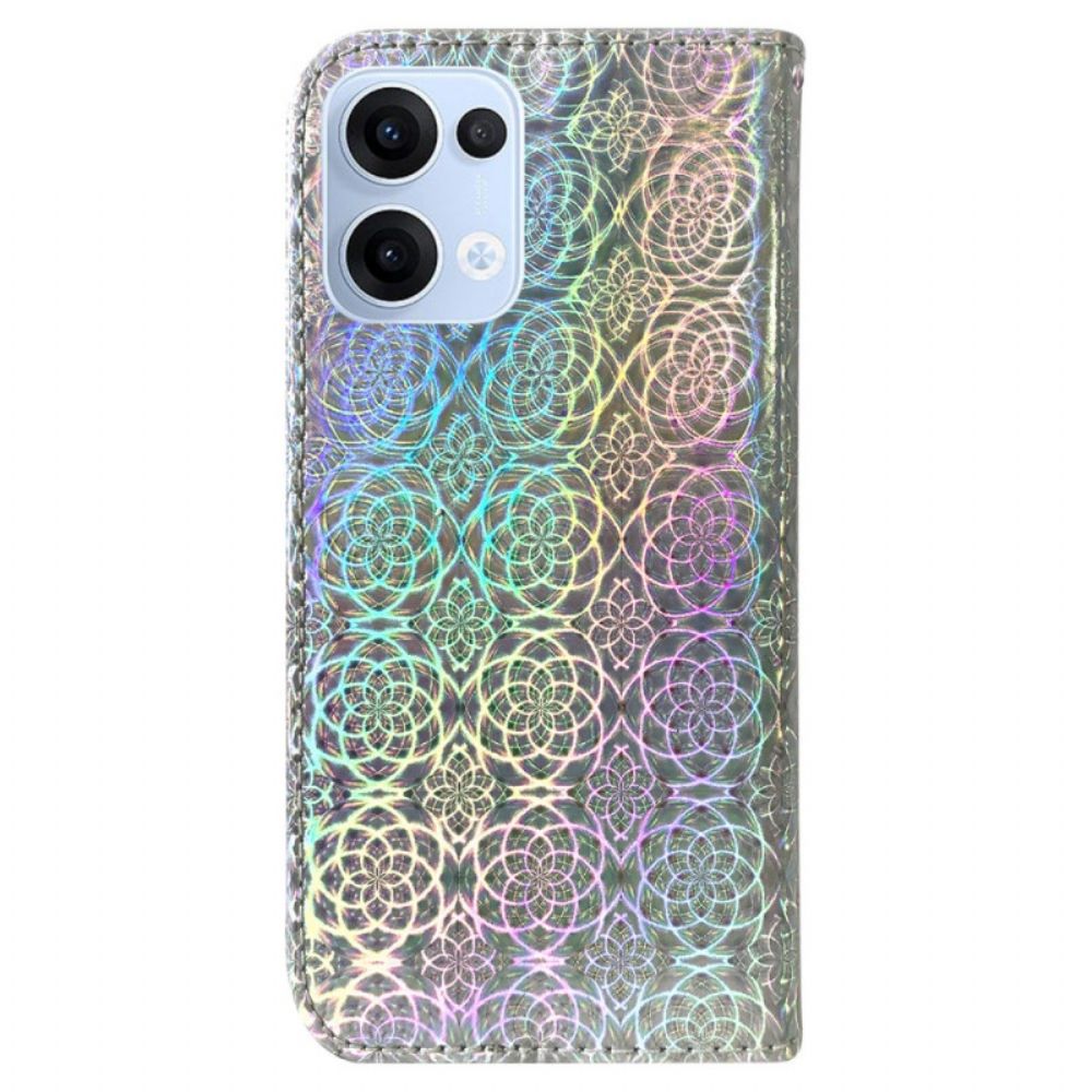 Leren Hoesje Voor Oppo Reno 13 5g Disco Stijl