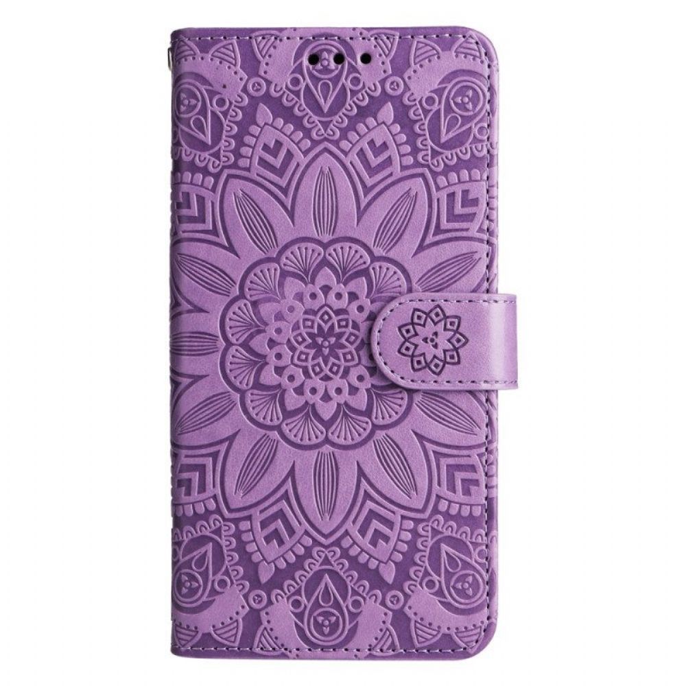 Folio-hoesje voor Xiaomi 13 Mandala Zon Met Lanyard