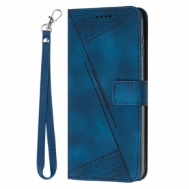 Folio-hoesje Vivo V40 Se 5g Telefoonhoesje Driehoekige Bandpatronen