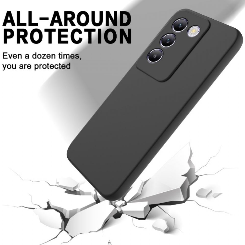 Hoesje Vivo V40 Se 5g Vloeibare Siliconen Met Bandje