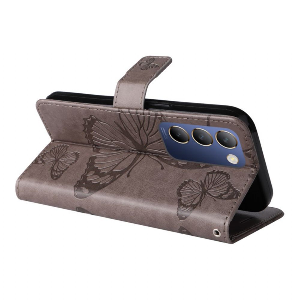 Leren Hoesje Voor Vivo V40 Se 5g Reuzenvlinders
