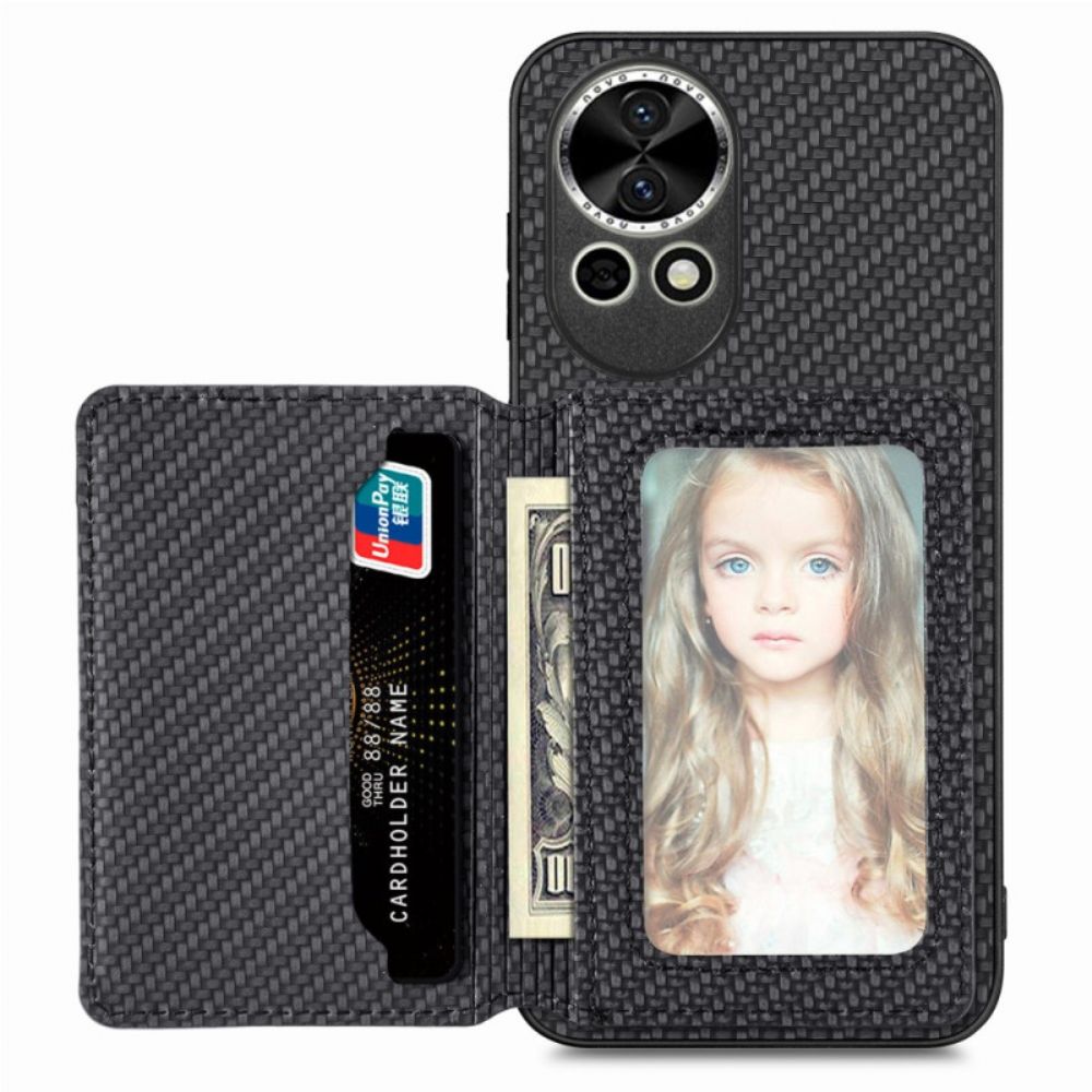 Hoesje Huawei Nova 13 Kaarthouder Van Koolstofvezel Bescherming Hoesje