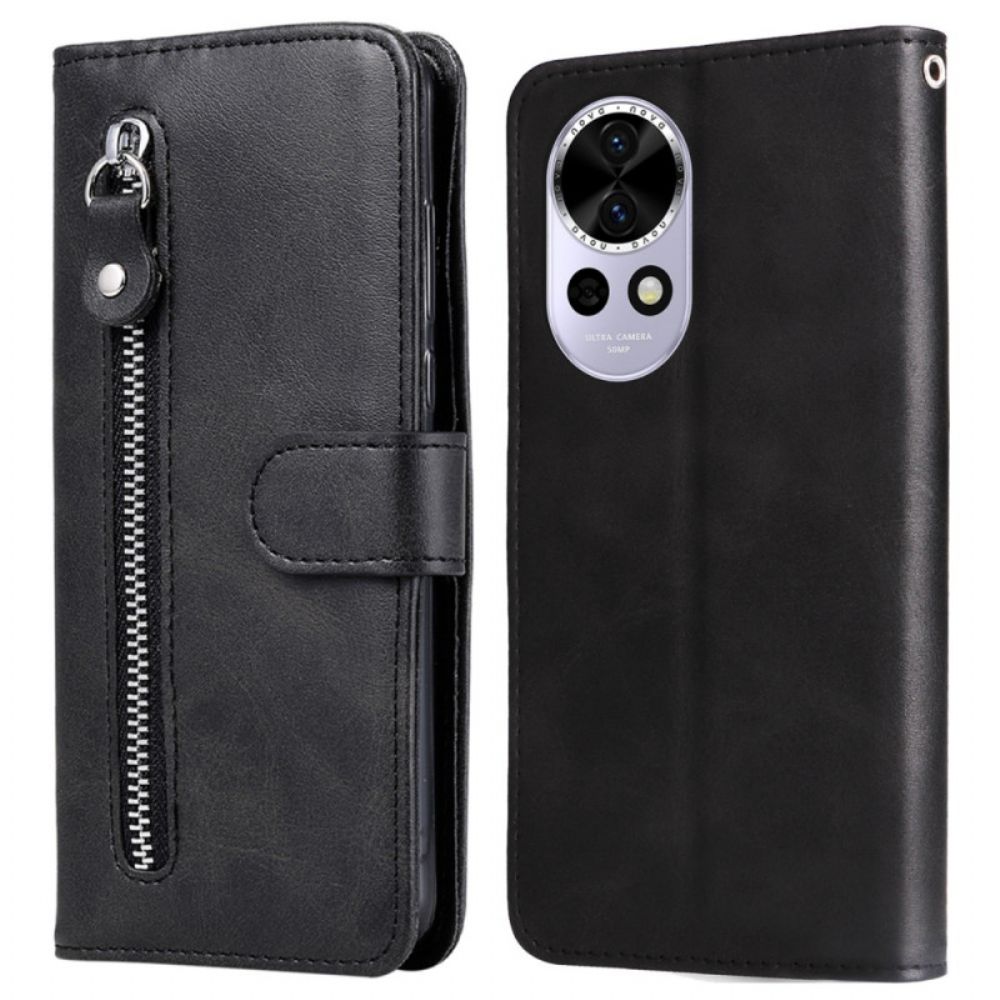 Leren Hoesje Huawei Nova 13 Etui Met Rits Bescherming Hoesje