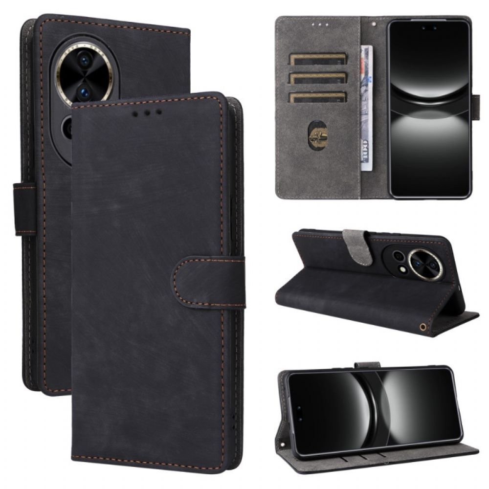 Leren Hoesje Huawei Nova 13 Rfid-portemonnee Met Suède-effect