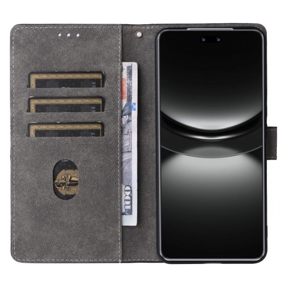 Leren Hoesje Huawei Nova 13 Rfid-portemonnee Met Suède-effect