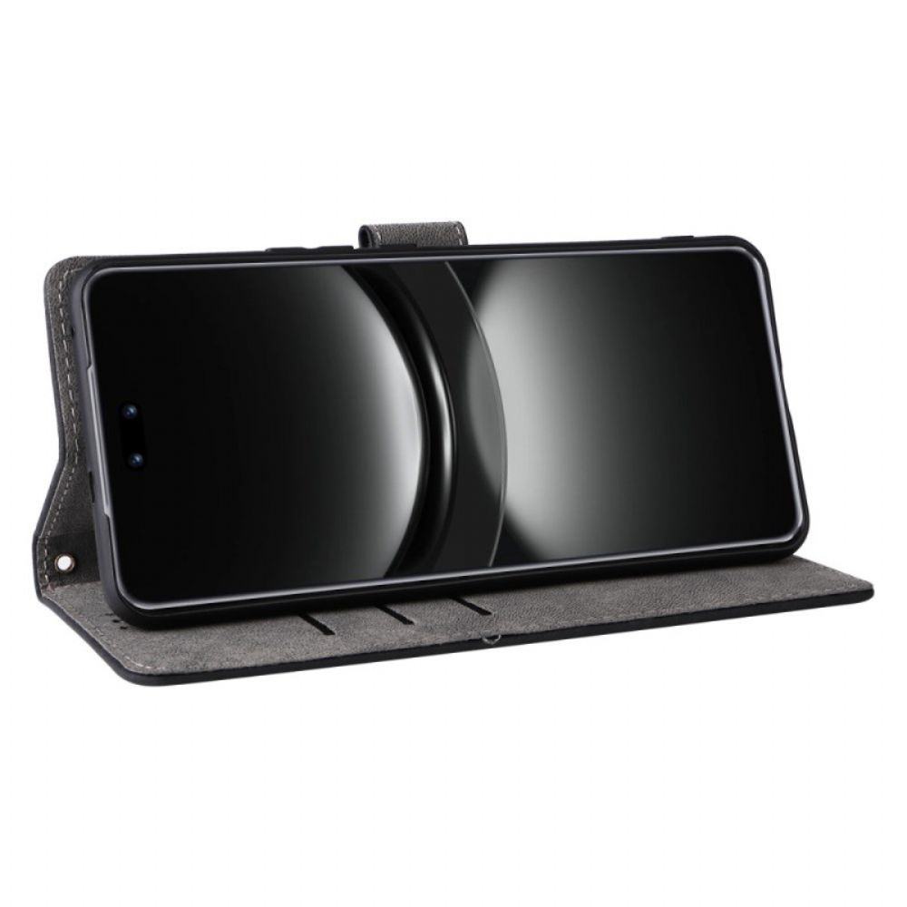 Leren Hoesje Huawei Nova 13 Rfid-portemonnee Met Suède-effect