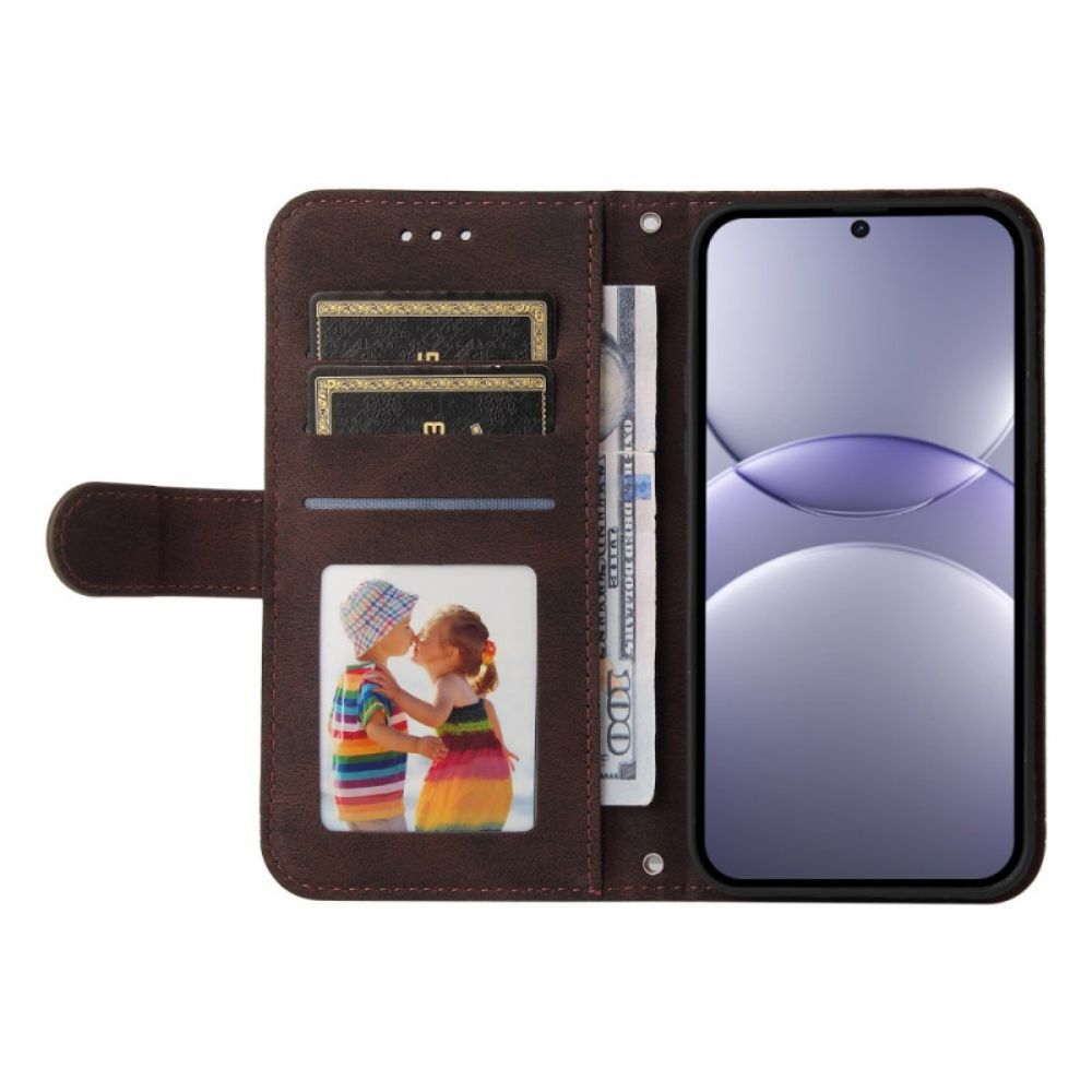 Leren Hoesje Huawei Nova 13 Vintage Klinknagel En Bandje Bescherming Hoesje