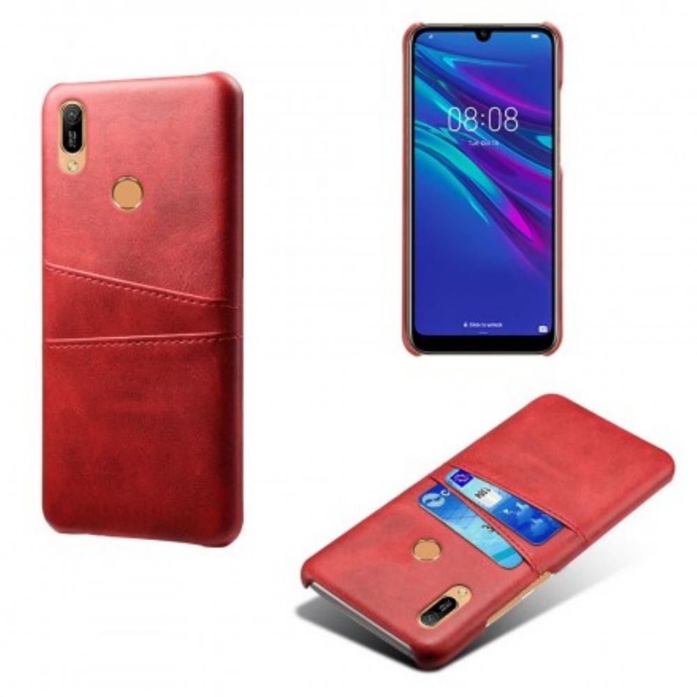 Hoesje voor Huawei Y6 2019 / Honor 8A Kaarthouder Met Leereffect