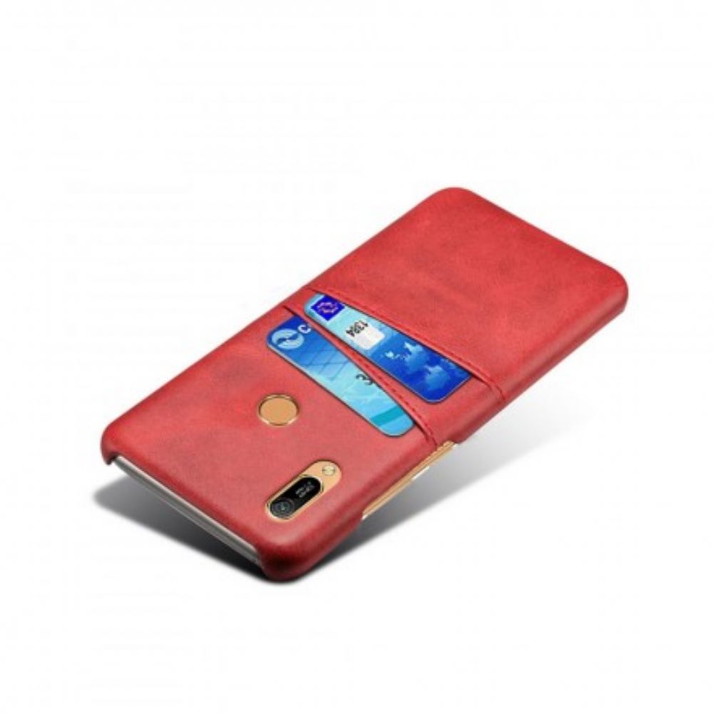 Hoesje voor Huawei Y6 2019 / Honor 8A Kaarthouder Met Leereffect