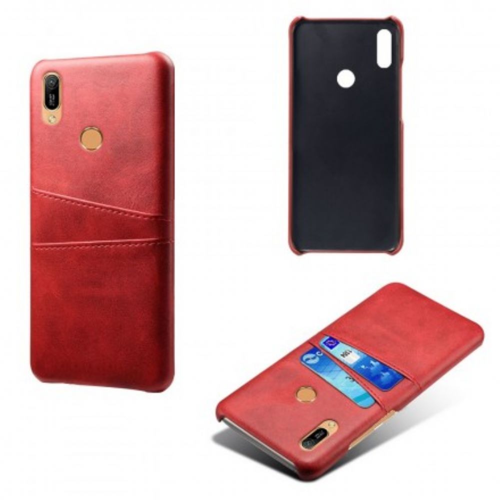 Hoesje voor Huawei Y6 2019 / Honor 8A Kaarthouder Met Leereffect