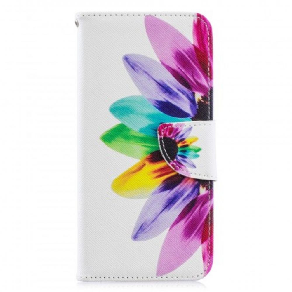 Leren Hoesje voor Huawei Y6 2019 / Honor 8A Aquarel Bloem