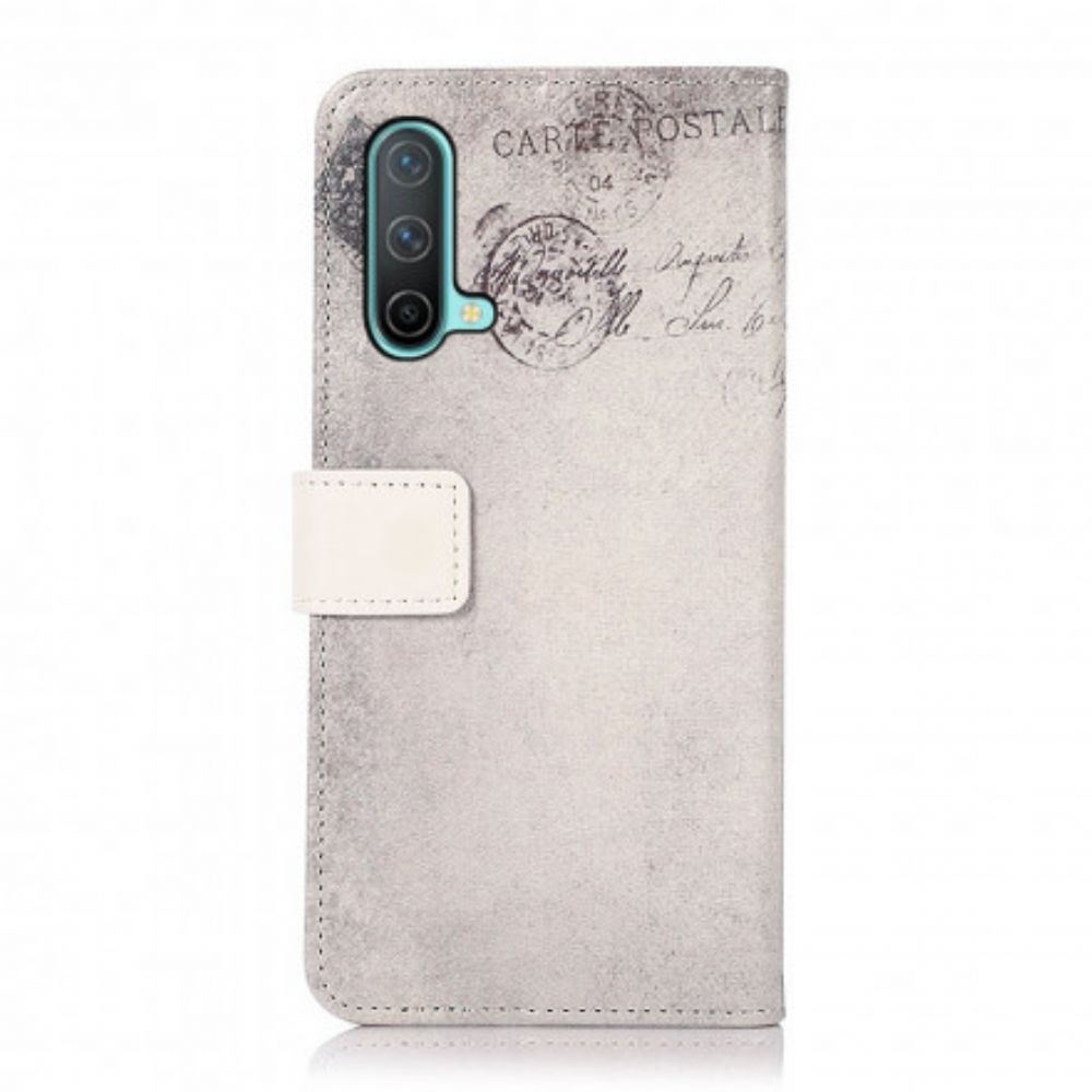 Flip Case voor OnePlus Nord CE 5G Reizende Kat