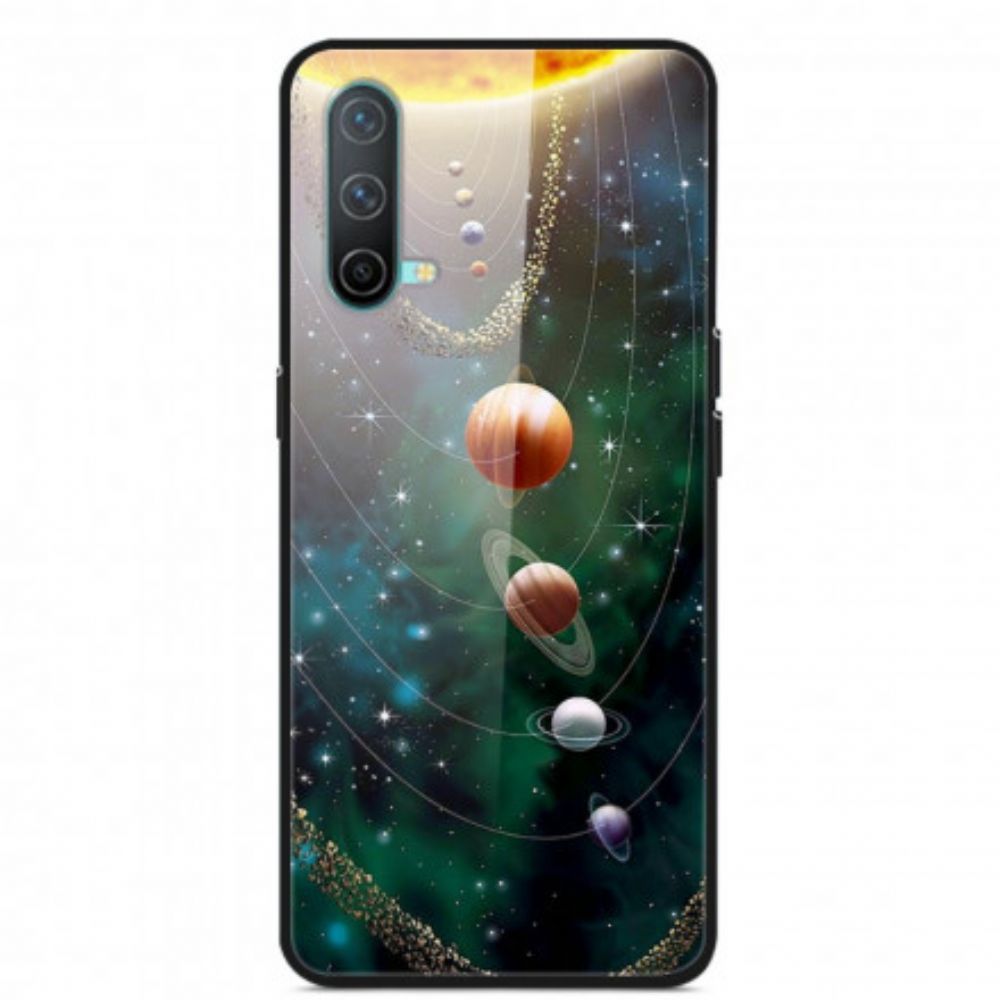 Hoesje voor OnePlus Nord CE 5G Zonnestelsel Planeet Gehard Glas