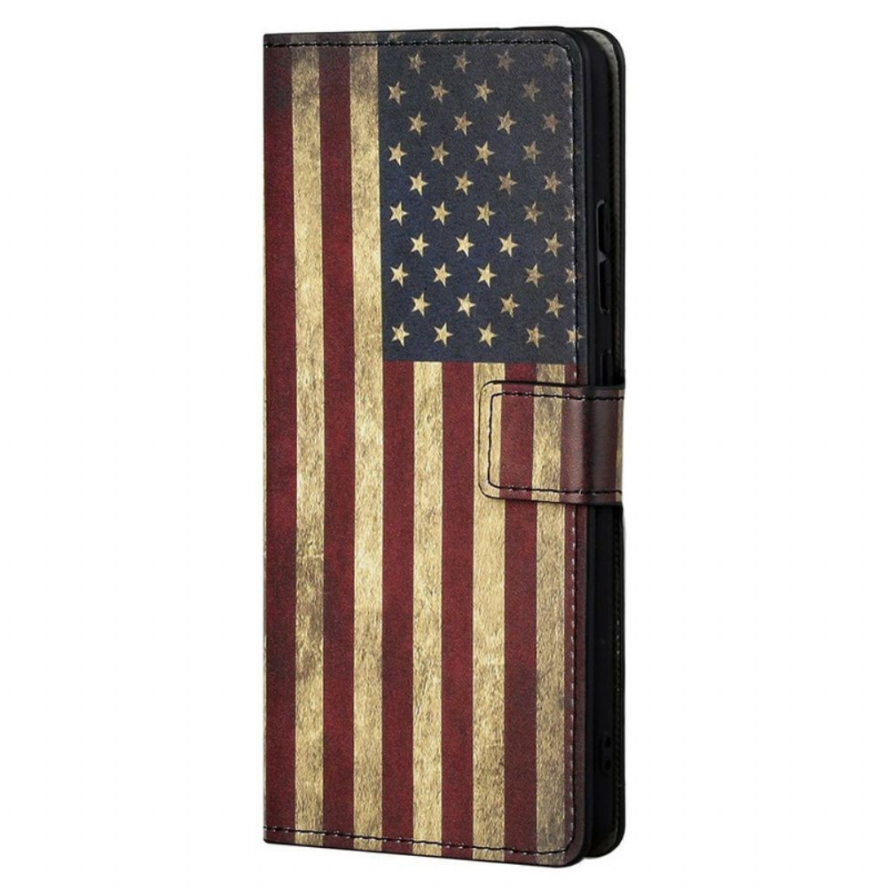 Leren Hoesje voor OnePlus Nord CE 5G Amerikaanse Vlag