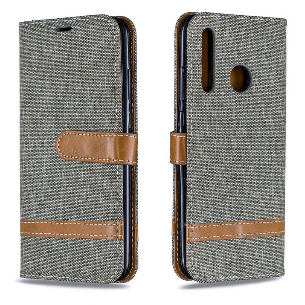 Folio-hoesje voor Huawei P Smart Plus 2019 Met Ketting Band Met Stof En Leereffect