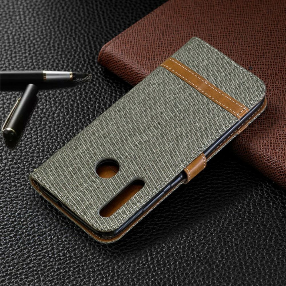 Folio-hoesje voor Huawei P Smart Plus 2019 Met Ketting Band Met Stof En Leereffect