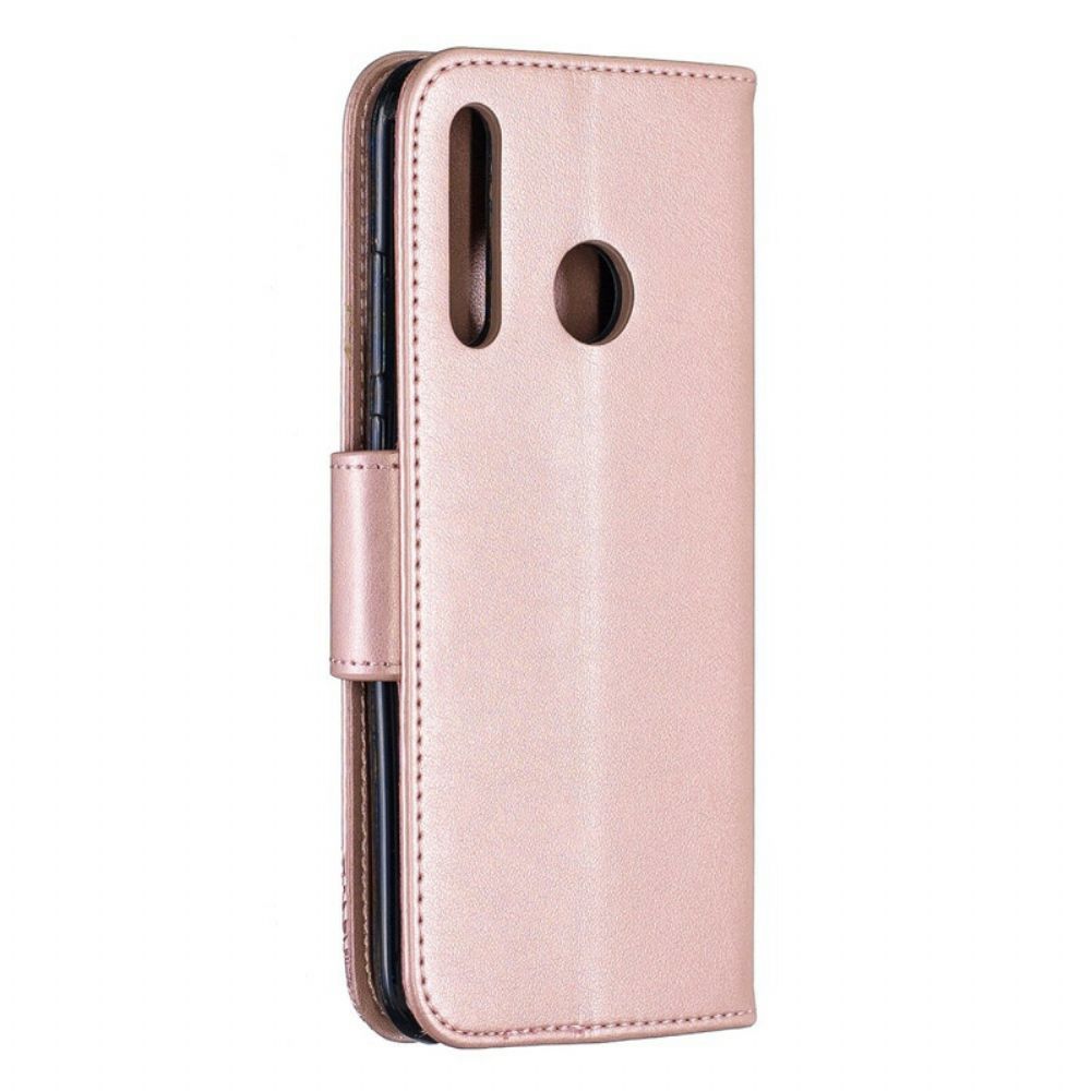 Folio-hoesje voor Huawei P Smart Plus 2019 Vlinders Tijdens De Vlucht Met Lanyard